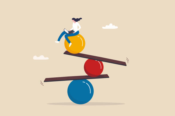Life quality balance illustration showing different aspects of well-being